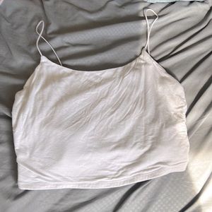garage white crop top